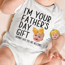 Custom Photo I'm Your Father's Day Gift - Gift For Dad, New Dad, Husband - Personalized Baby Onesie
