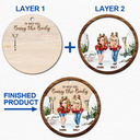 Funny,Christmas,Gift For Bestie - I Would Help You Bury The Body 3D Effect Besties - Personalized 2-Layered Wooden Ornament