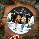 Gift For Bestie,Christmas,Funny - I Would Help You Bury The Body 3D Effect Besties - Personalized Circle Ceramic Ornament
