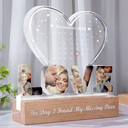 Gift For Couples,Love,Happy,Custom Photo - Custom Photo Calendar Couple The Day Our Journey Began - Personalized Custom Shaped LED Light