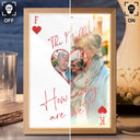 New Mom,New Dad,New baby,Gift For Mother,Love,Happy,Custom Photo - Custom Photo How Lucky Are We Family Card Style Art - Personalized Light Up Picture Frame