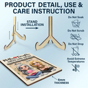 Gift For Mother,Gift For Daughter,Mom,Daughters (Adult),Love - Mother And Daughter Forever Linked Together 3D Effect - Personalized 2-Layered Wooden Plaque With Stand