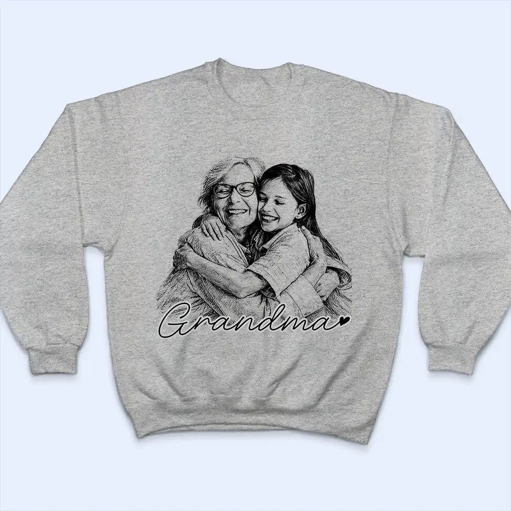 Family,Gift For Bestie,Dog Lovers,Cat Lovers,Happy,Custom Photo,Gift For Mother,Gift For Father - Custom Photo Pencil Sketch Family Besties Dog Cat Portrait - Personalized T Shirt