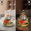 Memorial,Custom Photo,Gift For Mother,Family,Sad,Photo - Custom Photo Memorial I Have An Angel Watching Over Me - Personalized Flower In Glass Angel Figurine