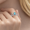 Gift For Women,Gift For Yourself,Gift For Mother,Love,Happy,Gift For Grandma,Non-Eng - This Awesome Mom Belongs Engraved With Kids Name Gemstones - Personalized Birthstone Ring