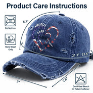 Happy,Gift For Father,Gift For Grandpa,Gift For Men,Independence Day,America 250th,Icon,Adorable  - Grandpa's Daddy's Sweethearts Independence Day - Personalized Distressed Cap