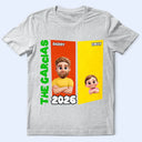 Gift For Father,Gift For Grandpa,Non-Eng,Vector,Proud - Family Name Basic Color Arcade Theme - Personalized T Shirt