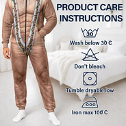 Christmas,Humorous,Gift For Men,Gift For Yourself,Icon - Funny Santa Hairy Body Gifts For Husband Dad Grandpa Brother - Personalized Overall Onesie Hooded Jumpsuit