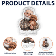 Art Design,Christmas,Custom Photo,Pet Lovers,Photo - Clay Effect Doll,Playful  -Gift For Pet Lover - Personalized Custom Photo Clay Effect Character With Name Acrylic Magnet