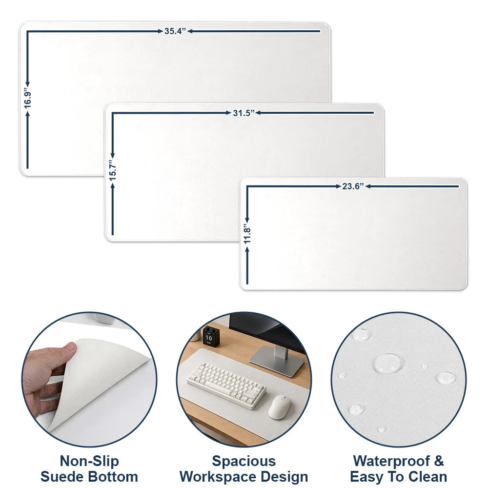 Gift For Husband,Gift For Yourself,Gift For Men,Gift For Father,Gift For Grandpa,Pet Dad,Non-Eng,Photo - Watercolor (with BG),Cozy - Custom Photo Watercolor Painting I Love You Daddy Grandpa Pet Dad - Personalized Leather Desk Mat
