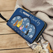 This Is Loved By - Gift For Mom, Mother - Personalized Leather Long Wallet