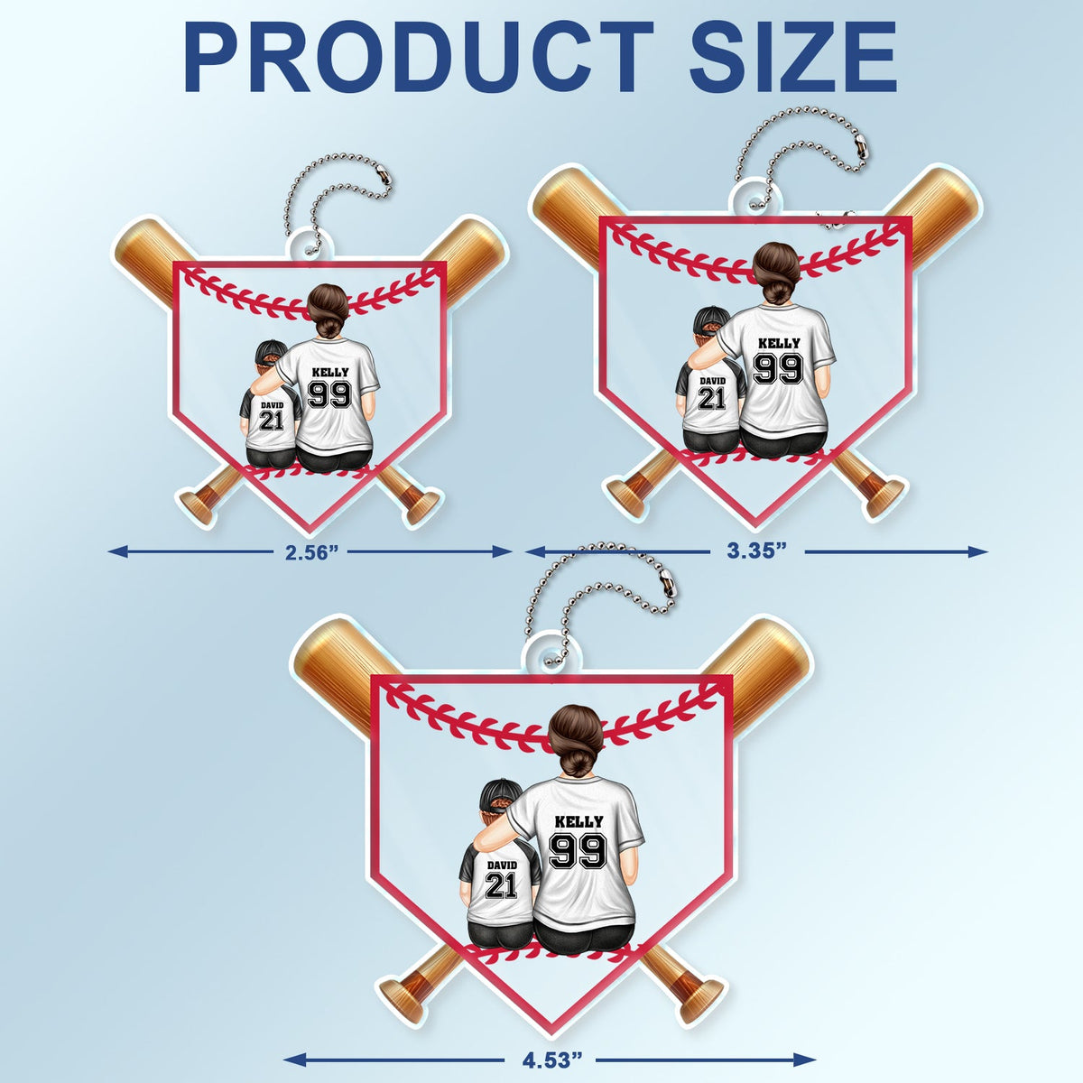 Baseball Mom - Gift For Sport Mom, Baseball, Softball Mom - Personalized Acrylic Car Hanger