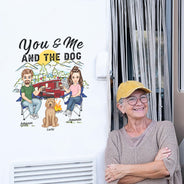 You And Me And The Dogs - Gift For Camping Lovers - Personalized Camping Decal, Decor Decal