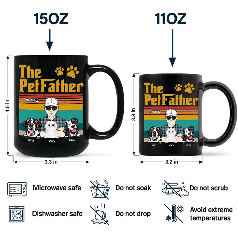 The Dog Father - Gift For Dog Dad, Dog Lovers - Personalized Black Mug