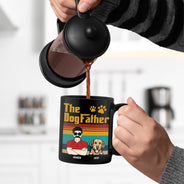 The Dog Father - Gift For Dog Dad, Dog Lovers - Personalized Black Mug