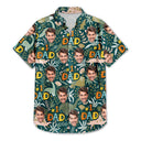 Custom Photo Dino #1 Dad - Personalized Hawaiian Shirt
