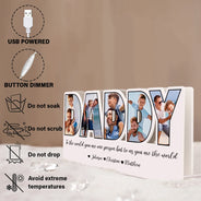 Custom Photo To The World You Are One Person - Personalized Custom Shaped Photo Light Box
