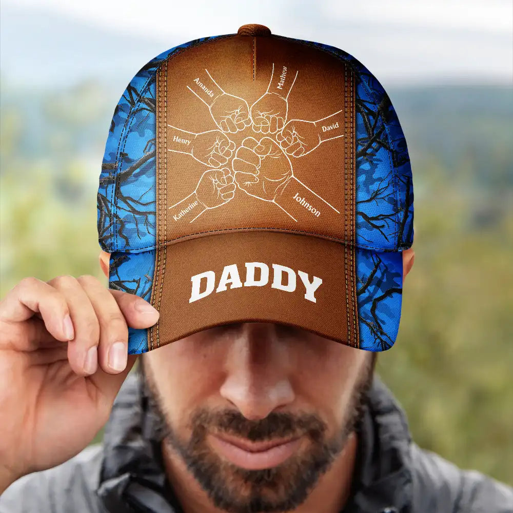 Grandpa Papa Daddy Fist Bump - Personalized Classic Cap