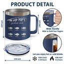Papa Fishing - Personalized 14oz Stainless Steel Tumbler With Handle