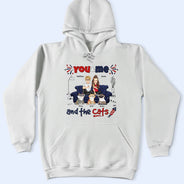 Stars & Stripes You And Me And The Cats - Personalized T Shirt