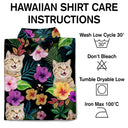 Custom Photo Dark Tropical Flowers - Personalized Hawaiian Shirt