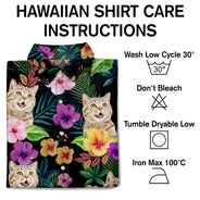 Custom Photo Dark Tropical Flowers - Personalized Hawaiian Shirt