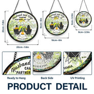 Home Is Where We Park It Camping - Personalized Stained Glass Window Hanging Suncatcher