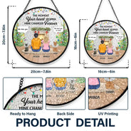 You Were My Favorite Hello And Hardest Goodbye - Personalized Stained Glass Window Hanging Suncatcher