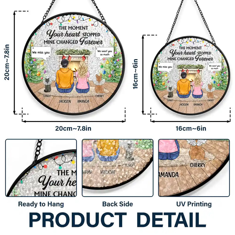 You Were My Favorite Hello And Hardest Goodbye - Personalized Stained Glass Window Hanging Suncatcher