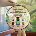 You Were My Favorite Hello And Hardest Goodbye - Personalized Stained Glass Window Hanging Suncatcher