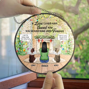 You Were My Favorite Hello And Hardest Goodbye - Personalized Stained Glass Window Hanging Suncatcher