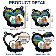 Everything We Are Is Because Of You - Personalized Window Hanging Suncatcher Ornament