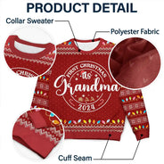 First Christmas As Christmas Family - Personalized Unisex Ugly Sweater