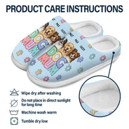 Dog Mom, Cat Mom - Dog Mom Cat Mom - Personalized Fluffy Slippers