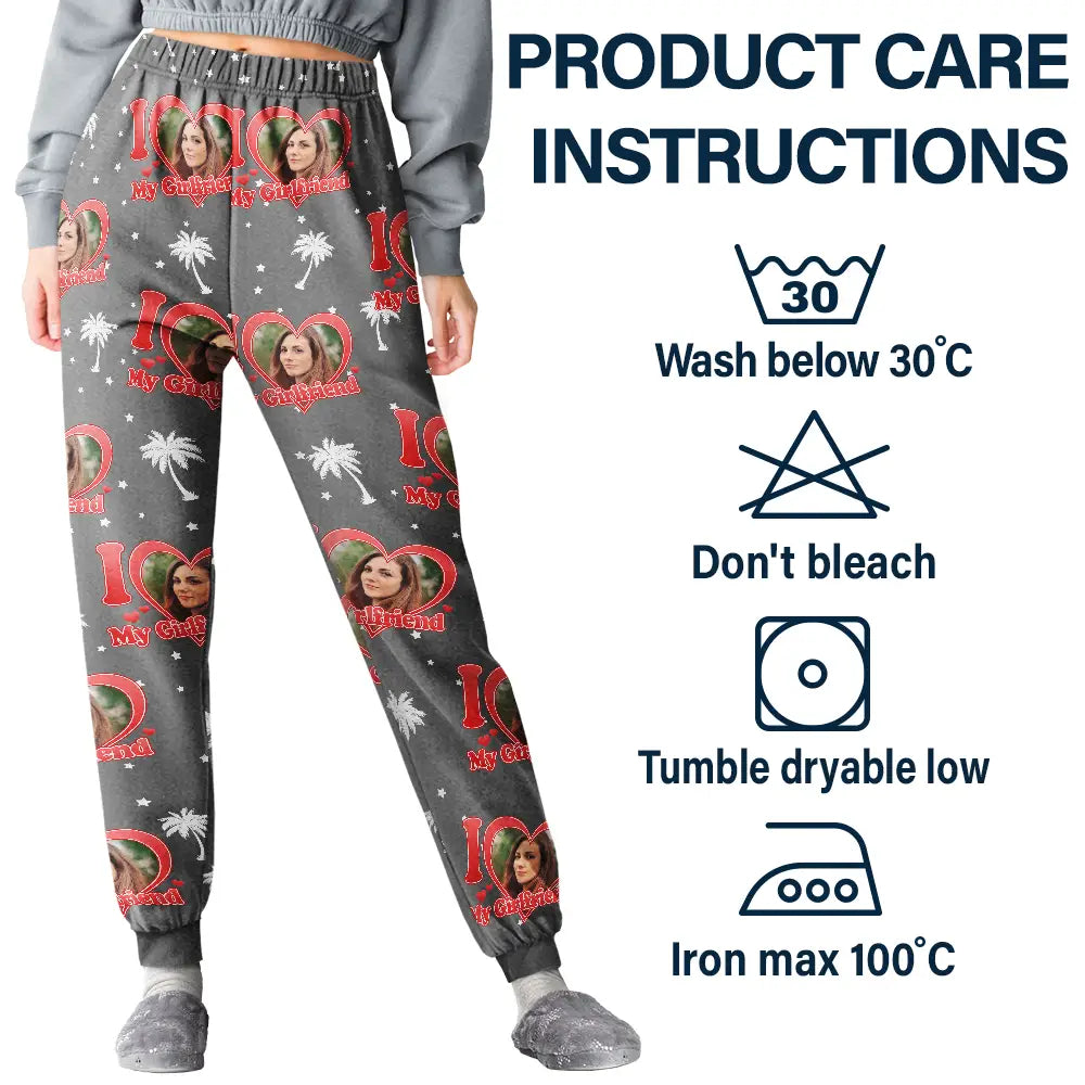 Gift For Couples, Gift For Husband, Gift For Wife, Gift For Boyfriend, Gift For Girlfriend - Custom Photo I Love My Wife Girlfriend - Personalized Pajama Pants