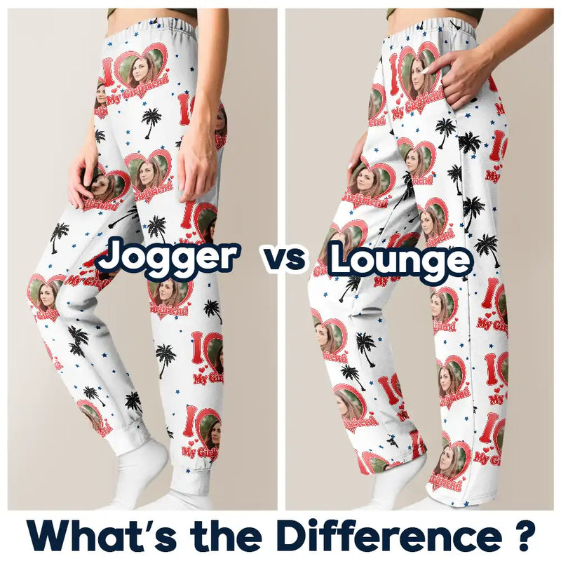 Gift For Couples, Gift For Husband, Gift For Wife, Gift For Boyfriend, Gift For Girlfriend - Custom Photo I Love My Wife Girlfriend - Personalized Pajama Pants
