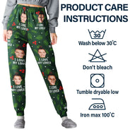 Gift For Wife, Girlfriend - Custom Photo I Love My Wife - Personalized Pajama Pants