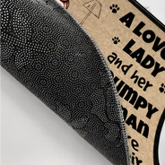 Cat Lovers, Cat Couple - Grumpy Old Man Lovely Lady Live Here - Personalized Doormat