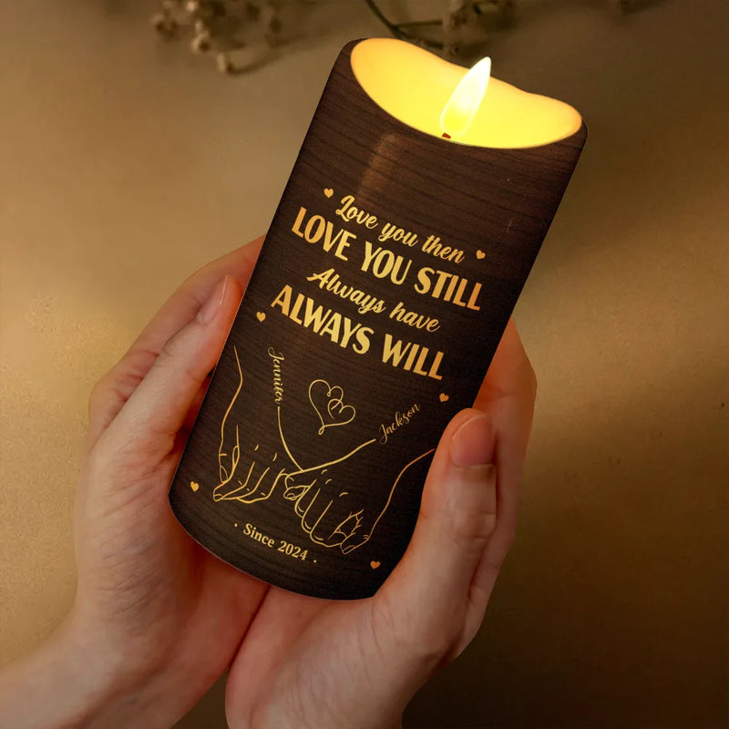 Gift For Couples, Gift For Husband, Gift For Wife, Gift For Boyfriend, Gift For Girlfriend - I Met You I Like You Couples - Personalized Flameless LED Candle