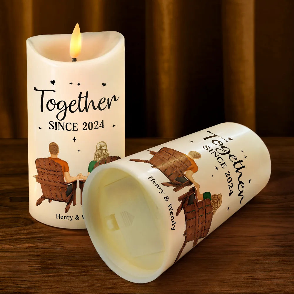Gift For Couples, Gift For Husband, Gift For Wife, Gift For Boyfriend, Gift For Girlfriend - You & Me We Got This - Personalized Flameless LED Candle