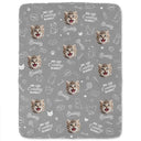Custom Photo,Pet Lovers,Dog Lovers,Cat Lovers - Custom Photo My Cat Cuddling Blanket - Personalized Fleece Blanket, Sherpa Blanket

