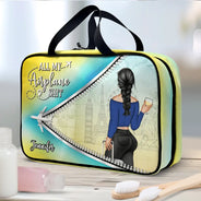 Travel,Gift For Yourself,Gift For Women - All My Travel Crap - Personalized Toiletry Bag