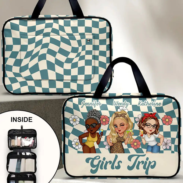 Gift For Bestie,Travel,Funny,Best friends' Hobby - Girls Trip Survival Kit - Personalized Toiletry Bag