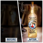 Gift For Couples,Gift For Husband,Gift For Wife,Gift For Boyfriend,Gift For Girlfriend,Gift For Mother,Gift For Father,Gift For Daughter,Gift For Son,Gift For Sibling,Gift For Sisters,Gift For Brothers,Memorial - The Light Remains - Personalized Bottle Light
