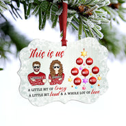 Family This Is Us A Whole Lot Of Love - Christmas Gift - Personalized Custom Aluminum Ornament