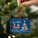 Grandkids Light Up My Christmas - Christmas Gift For Grandparents - Personalized Custom Aluminum Ornament
