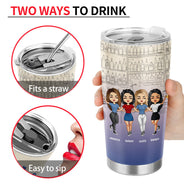 Friendship Trouble When We're Together - Gift For Bestie - Personalized Custom Tumbler