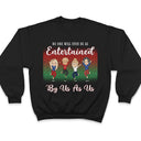 Best Friends Be Naughty Save Santa The Trip - Christmas Gift For Bestie - Personalized Custom T Shirt