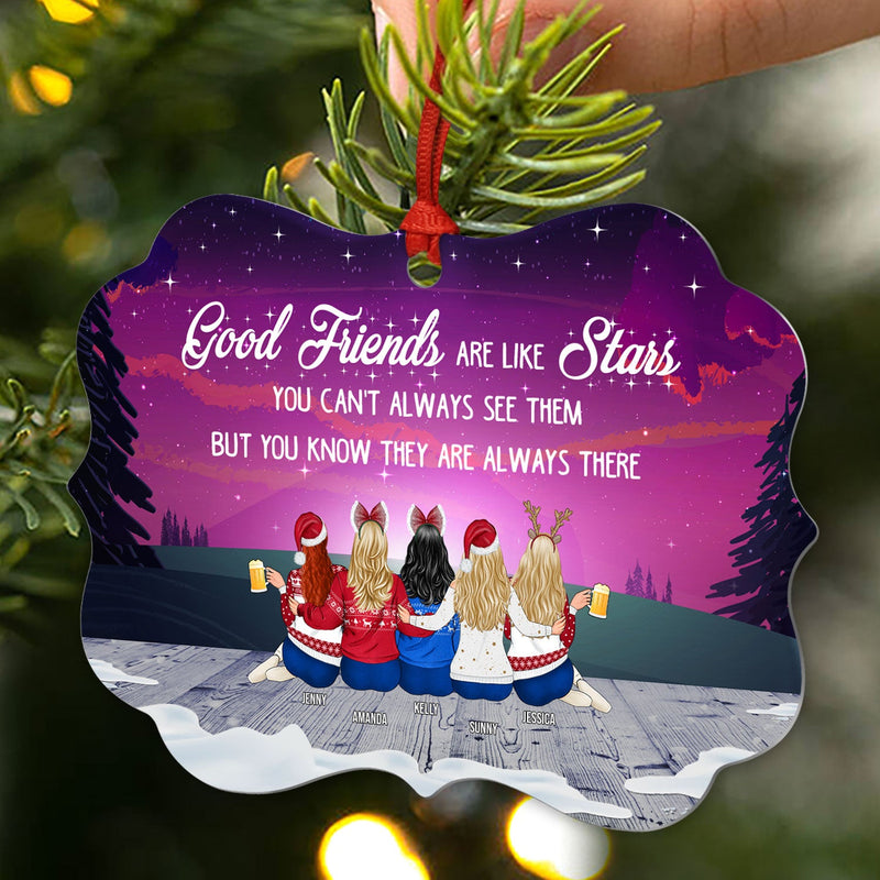There Is A Point In Every True Friendship - Christmas Gift For Bestie - Personalized Custom Aluminum Ornament
