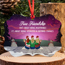 There Is A Point In Every True Friendship - Christmas Gift For Bestie - Personalized Custom Aluminum Ornament